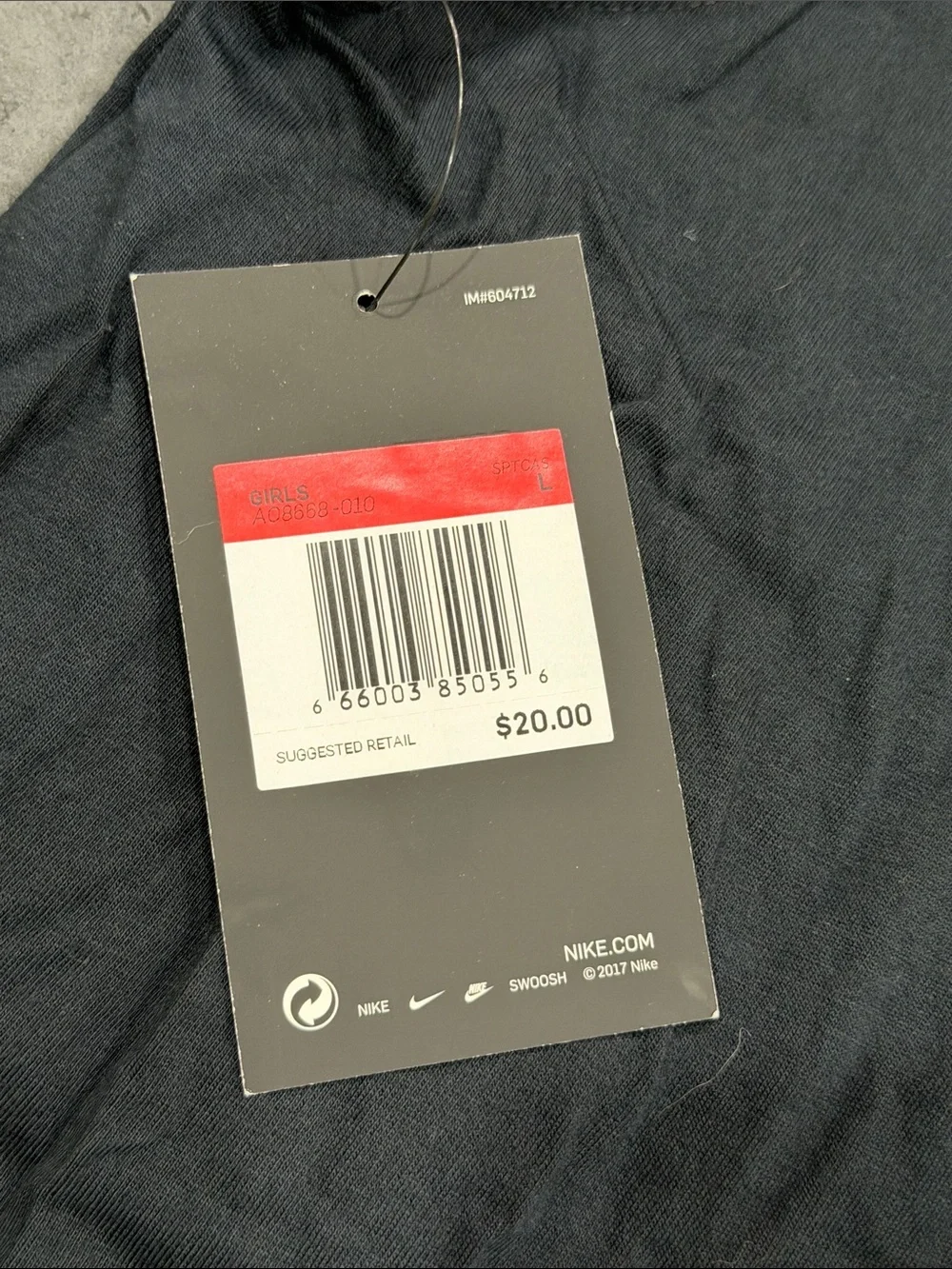 Nike Black Graphic Tank Top with Neon Slogan